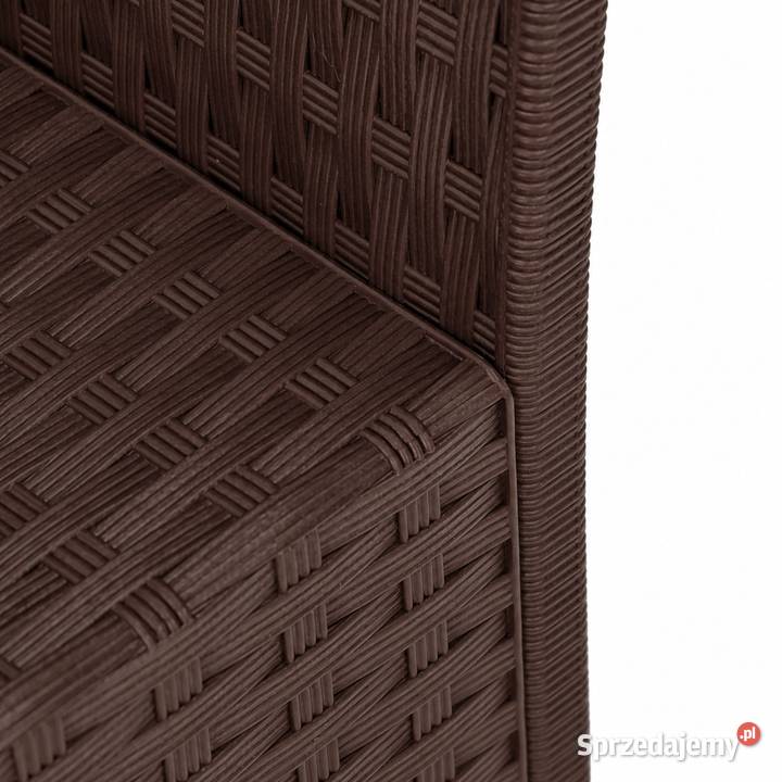 Sofa ogrodowa dwuosobowa z poduszką tworzywo sztuczne