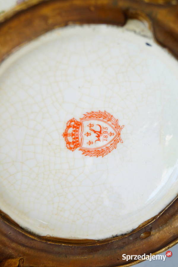 Porcelanowy wazon waza z amorami porcelana z Gizałki