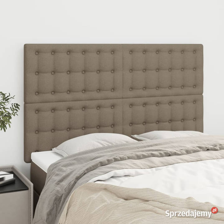 Zagłówki do łóżka 4 taupe 72x5x7888 tkanina