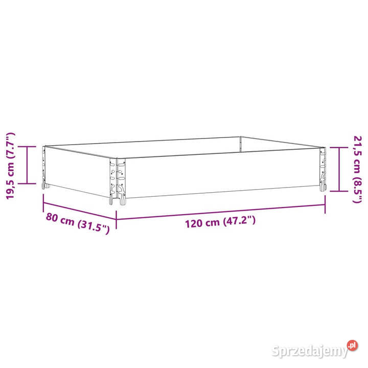 Donica ogrodowa brązowa 120x80 lite drewno sprzedam