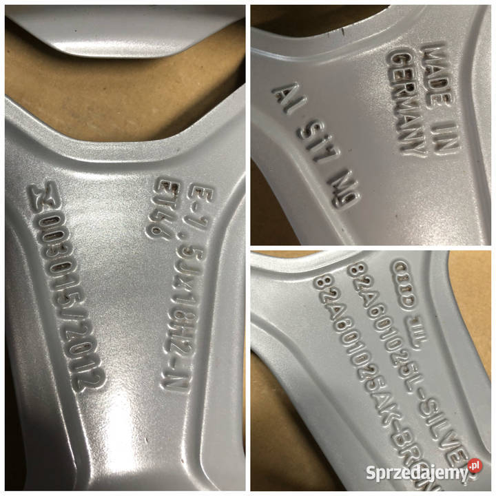 Felga Audi 75Jx18 5x100 ET46 82A601025LAK aluminiowe Koła i felgi Koła i felgi Gostyń
