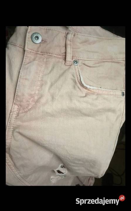 HM spodnie dżinsowe straight ripped destroyed Leszno