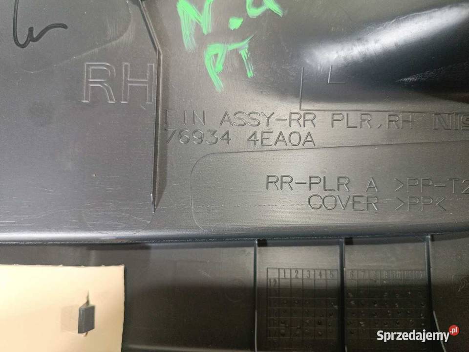 OSŁONA SŁUPKA PRAWY TYŁ MOCOWANIE ROLETY NISSAN