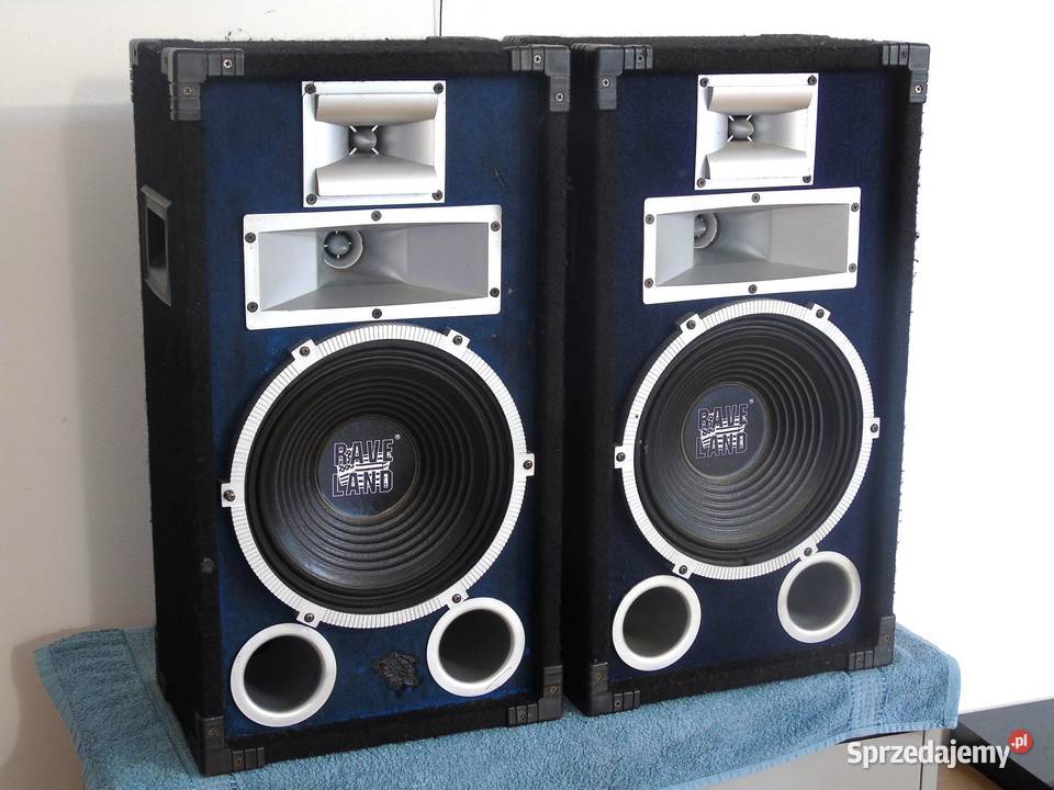 Kolumny estradowe Raveland 300 wat sprawne Słuchawki i głośniki Jasło