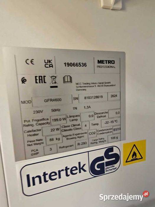 Zamrażarka METRO Professional 511L NOWA 22C śląskie Góra