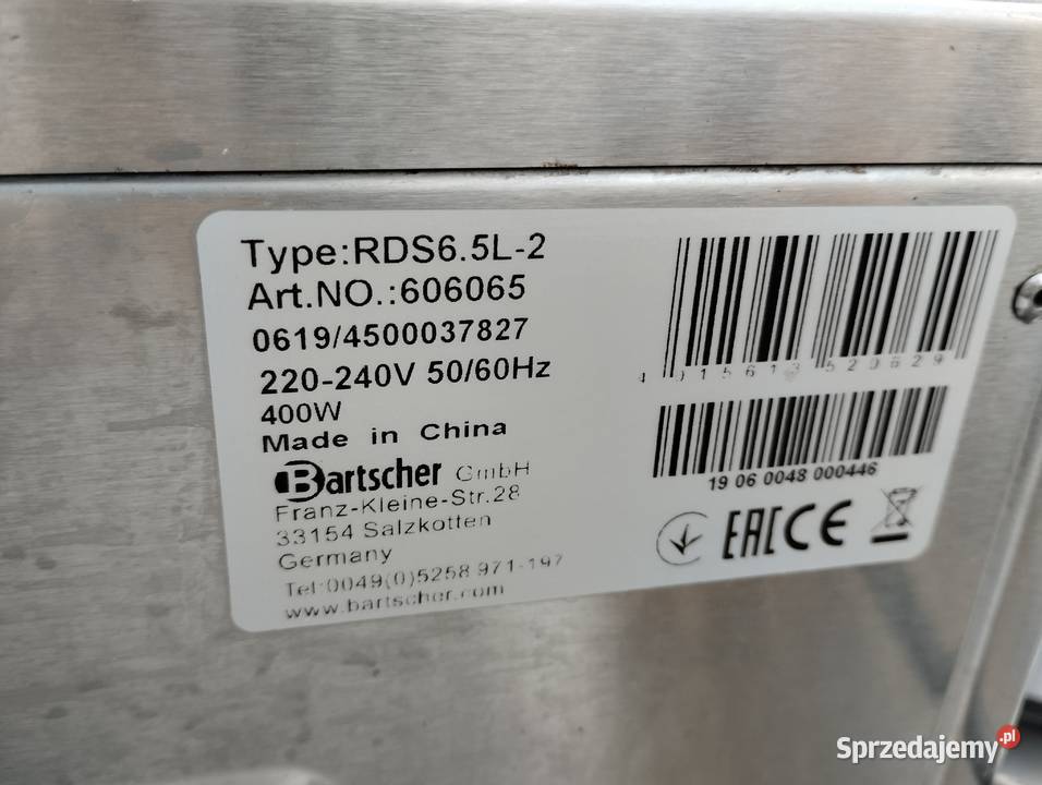 Bemar Hotpot 2 x wkład 65L 606065 Bartscher Wrocław