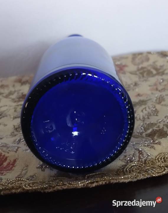 Butelka kobaltowa 02 l kolekcjonerska wielkopolskie Krotoszyn sprzedam