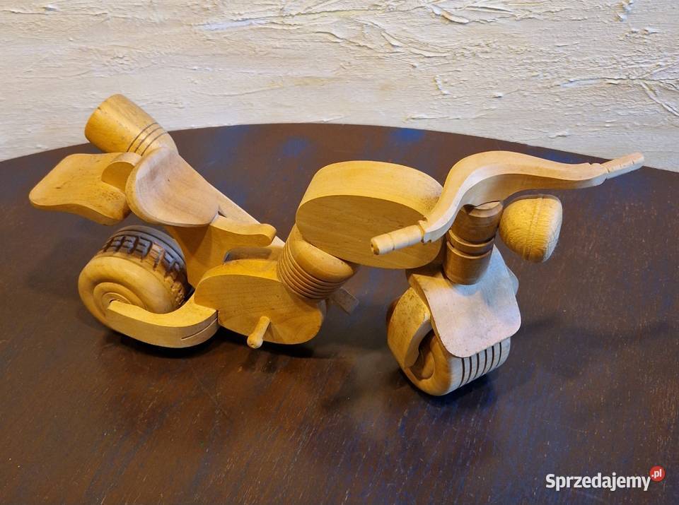 Drewniany Motorzabawkarzeźba lata 90 tevintage Pozostałe lubelskie Lublin