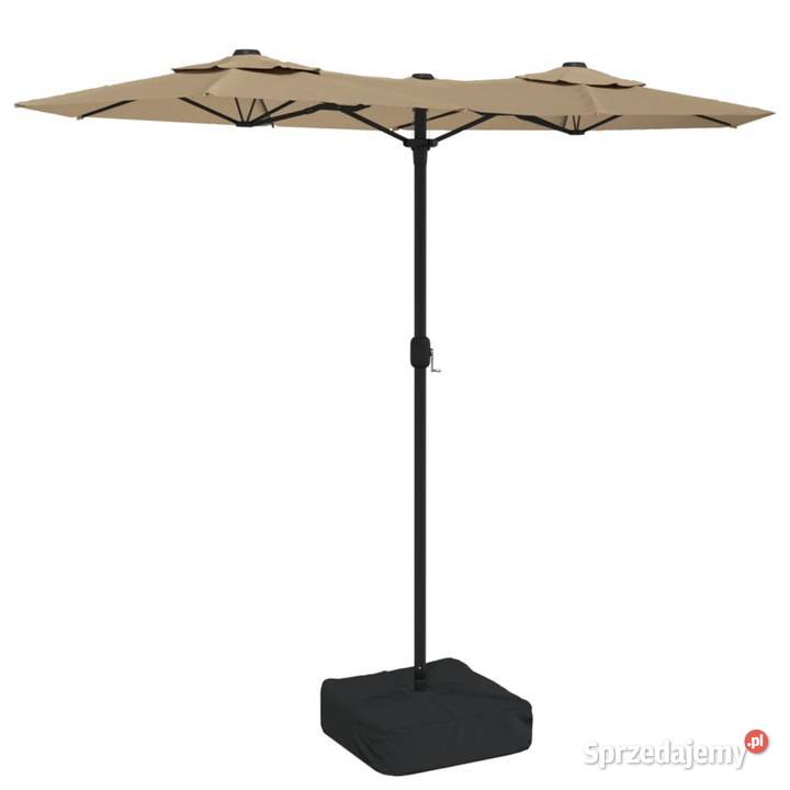vidaXL Podwójny parasol ogrodowy z LED Warszawa