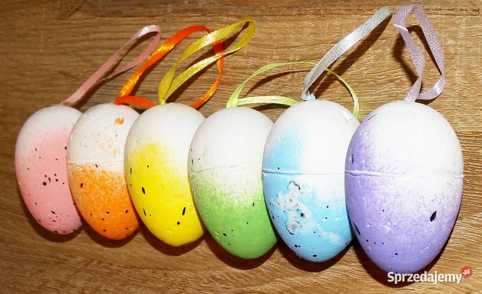 Zestaw 6 styropianowych pisanek wielkanocnych śląskie Gliwice