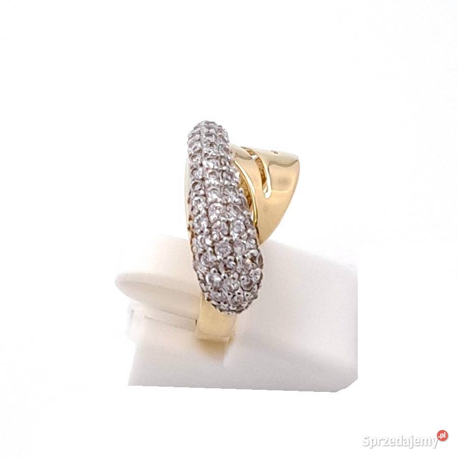 Pierścionek r12 Złoty pr333 Modern z kamieniami Poznań