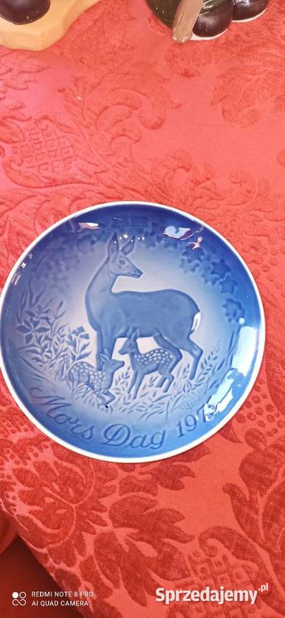 Talerz ze zwierzętami ptakami Dzień Matki Royal Gdańsk