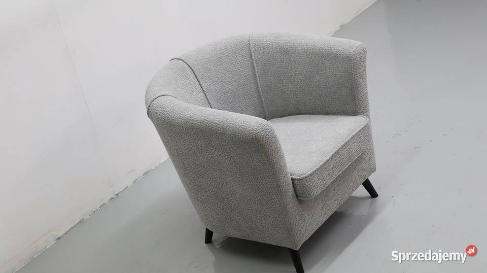 TEF WYGODNY FOTEL OKAZJA szara tkanina 78cm Poznań