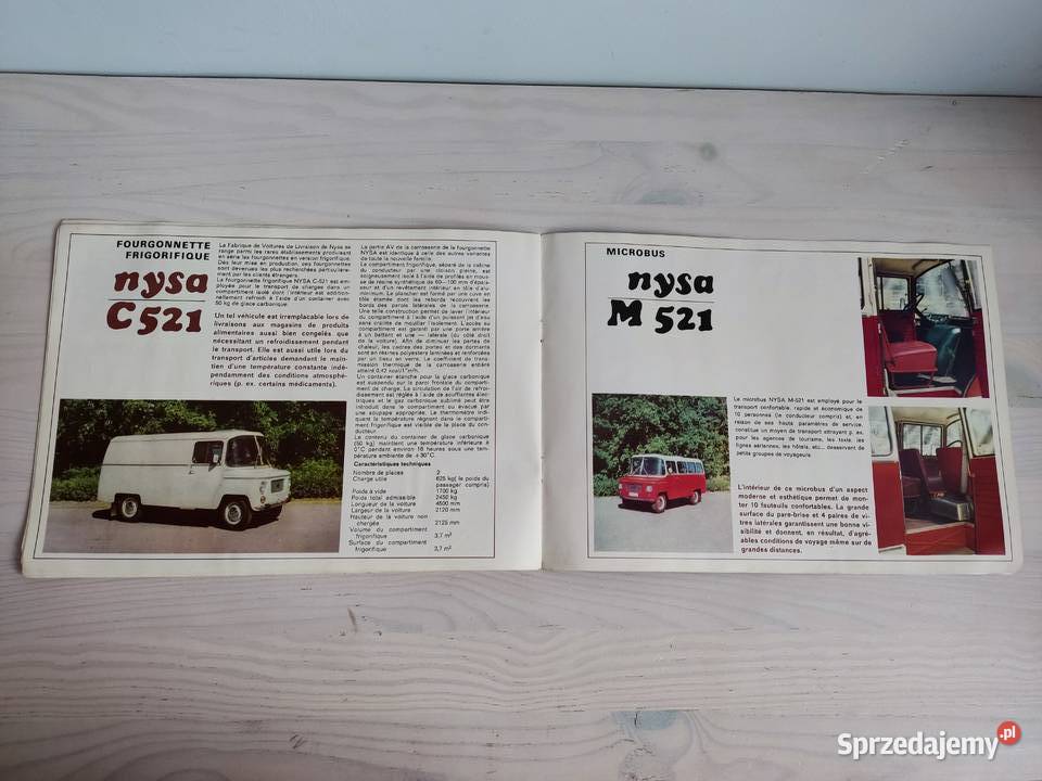 Prospekt broszura samochodowa Nysa 521 z 1969 Głuchołazy sprzedam