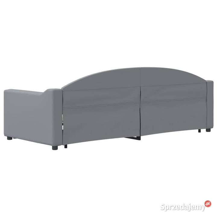 Sofa rozsuwana z szufladami jasnoszara tkanina