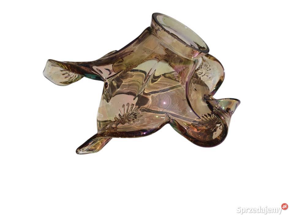 Stary szklany klosz do lampy kinkietu z lat 6070 Cieszyn