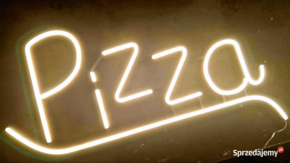 Neon led Pizza o wym 80x36 na stelażu bez pleksy Gastronomia świętokrzyskie Chęciny