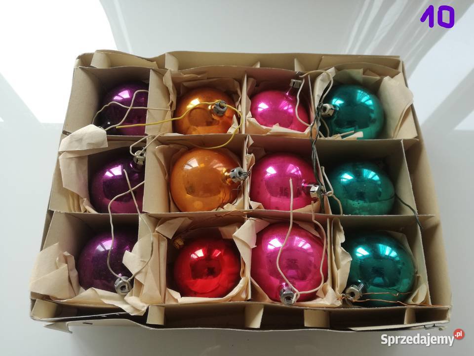 Stare szklane bombki choinkowe z czasów PRL na Warszawa sprzedam