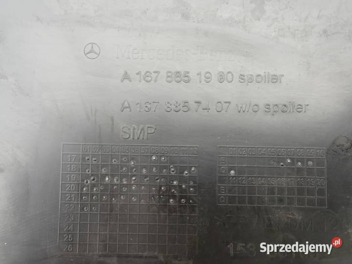 Spoiler hokej dół zderzaka przód GLE W167 Coupe Rok produkcji 2022 Międzychód