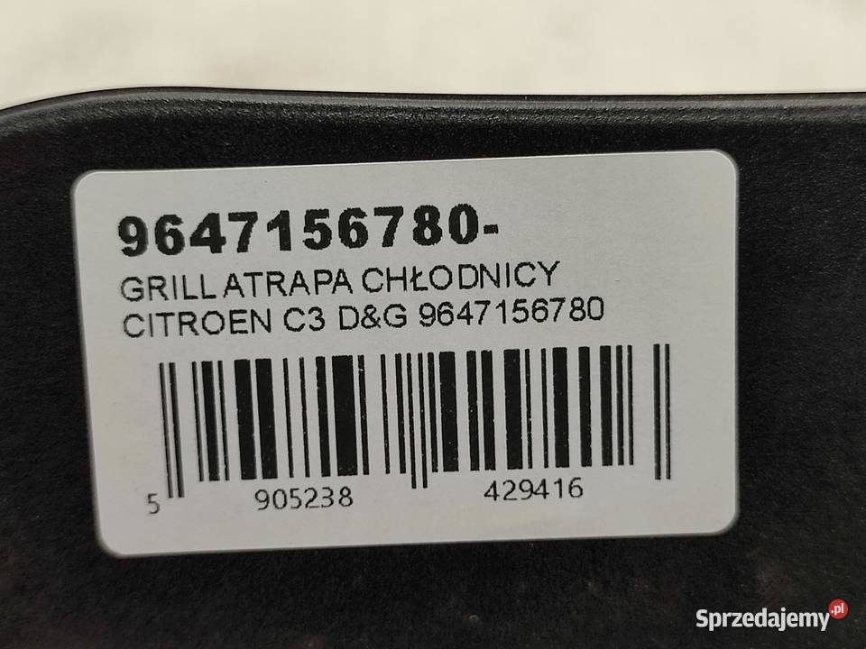 GRILL ATRAPA CHŁODNICY CITROEN C3 DG 20032009 sprzedam