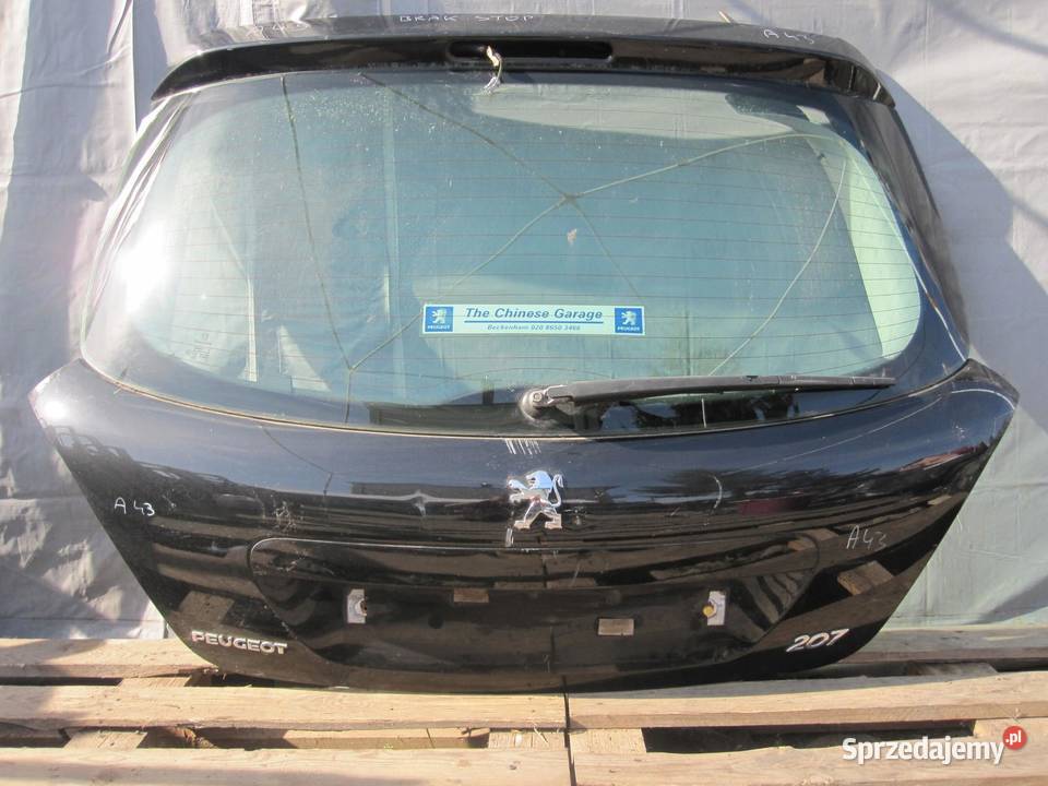 PEUGEOT 207 10r klapa tył