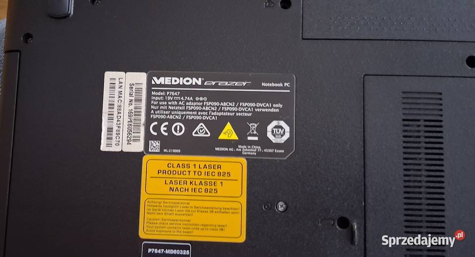 MEDION Erazer P7647 Laptop Nootebook 17 Wrocław