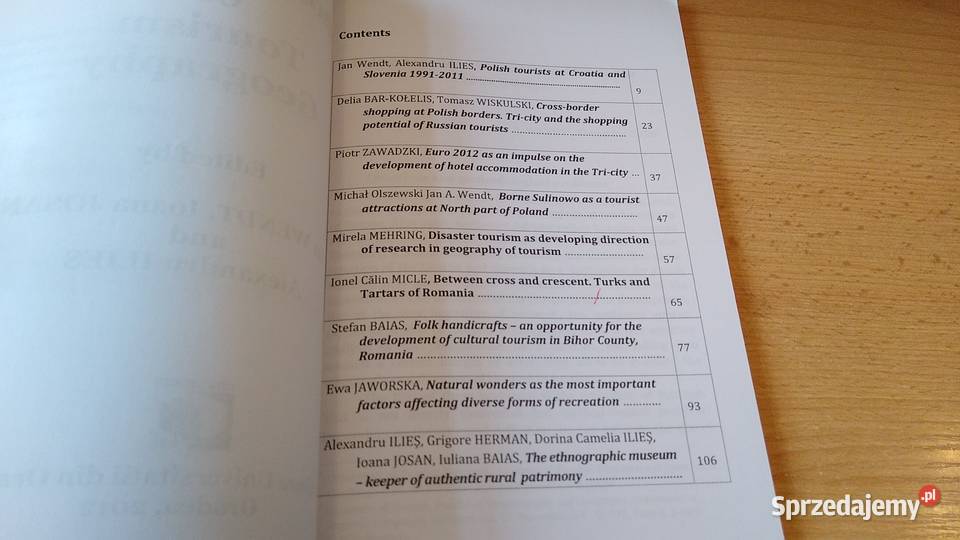 Chosen problems of tourism geography Wendt Josan geografia, geologia, turystyka Gdańsk