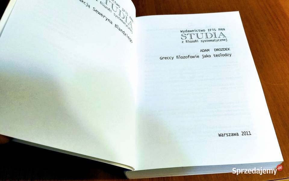 Greccy filozofowie jako teolodzy Adam Drozdek Kultura i Rozrywka Gdańsk sprzedam