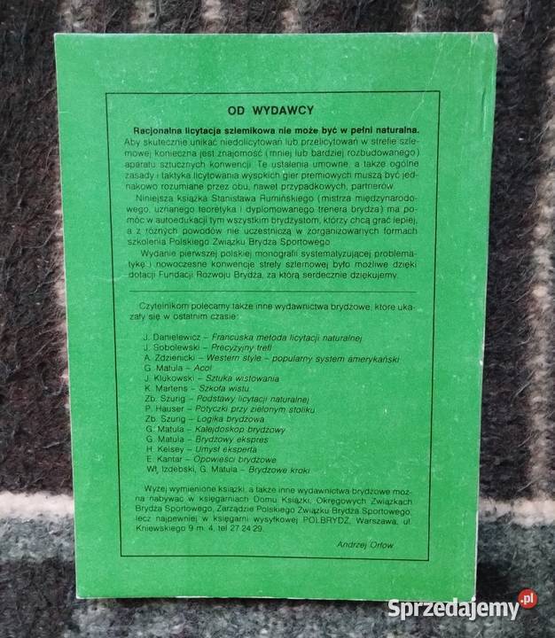 Licytacja szlemowa Stanisław Rumiński Rok wydania 1990 Poradniki, albumy i reportaże łódzkie Bełchatów