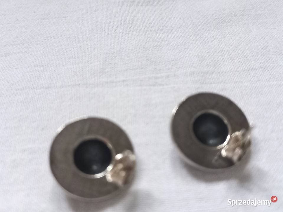 Kolczyki srebrne Oksydowane sztyft aż 8 g NOWE