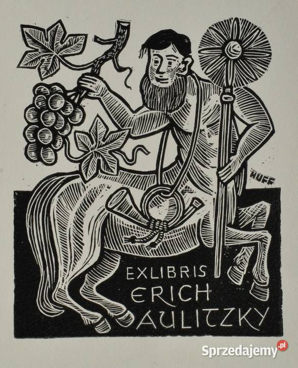 zbiór 6 exlibrisów Hermann Huffert lata 7080 Malarstwo Wrocław