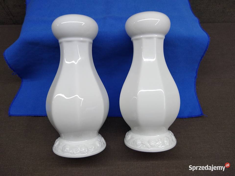 Duża solniczka i pieprzniczka Rosenthal Biała sprzedam