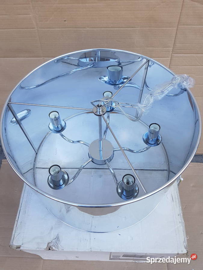 Lampa wisząca abażur CHROM 45 klasyczny żyrandol