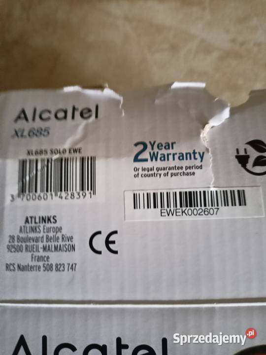 Telefon ALCATEL XL685 Czarny Pozostałe