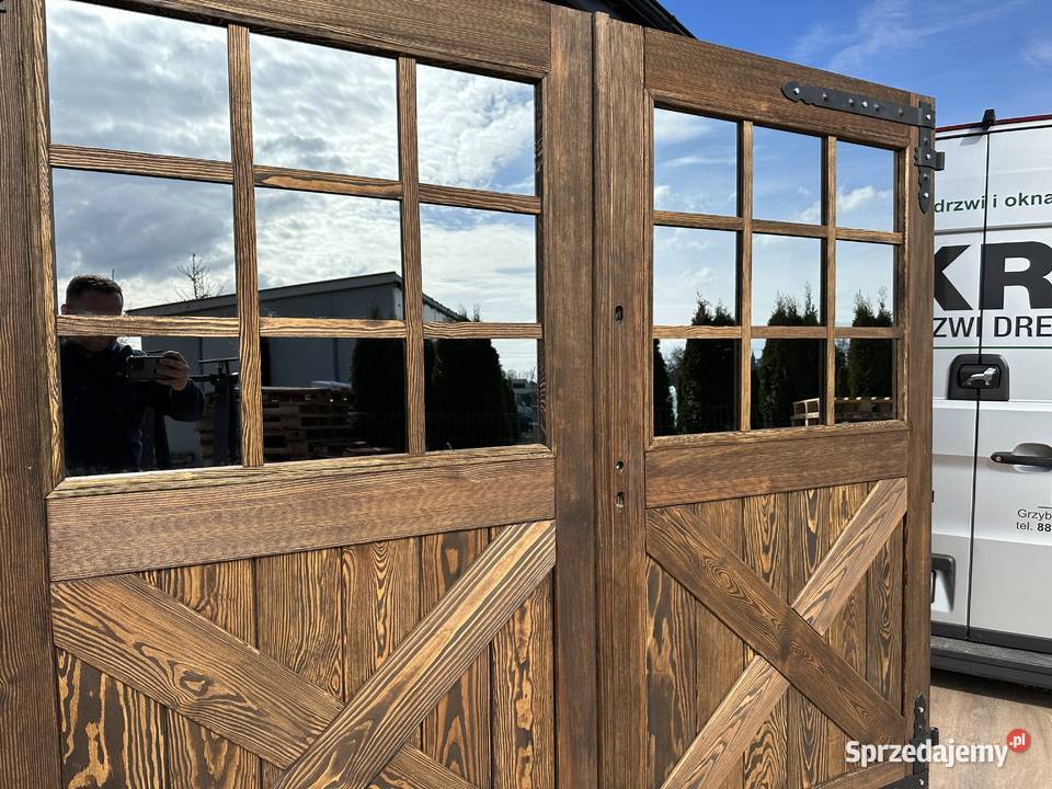 Drzwi brama garażowa szczotkowana postarzana Grzybno