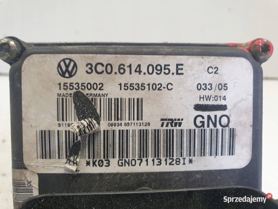 VW Passat B6 POMPA ABS Sterownik 3C0614095E Rudka