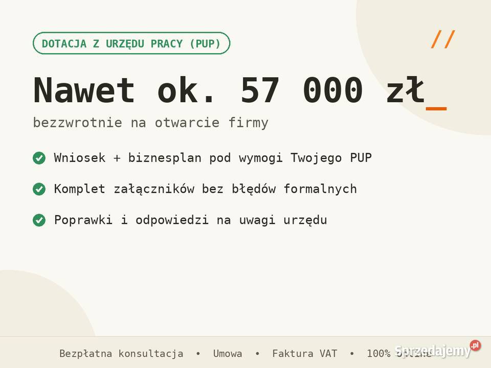 Pisanie wniosków o dotacje i biznesplanów PUP Warszawa