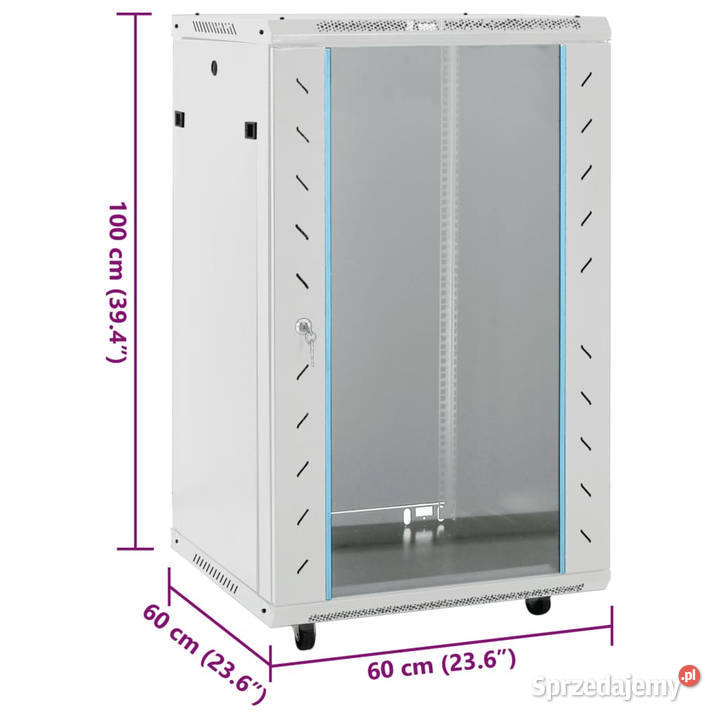 Szafka serwerowa z kółkami 18U 19 IP20 60x60x100 Pozostałe
