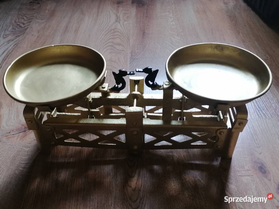 Stara waga szalkowa Wyposażenie wnętrz Kraków