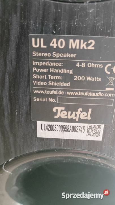 Kolumny podłogowe Teufel Ultima 40 Mk2 Para Stan Rypin sprzedam