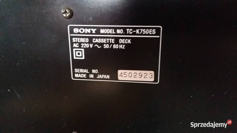 SONY TCK750ES mazowieckie Warszawa