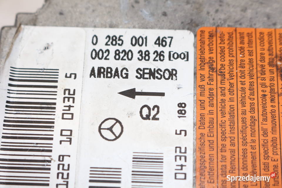 MERCEDES S KLASA W220 SENSOR PODUSZEK 0285001467 sprzedam