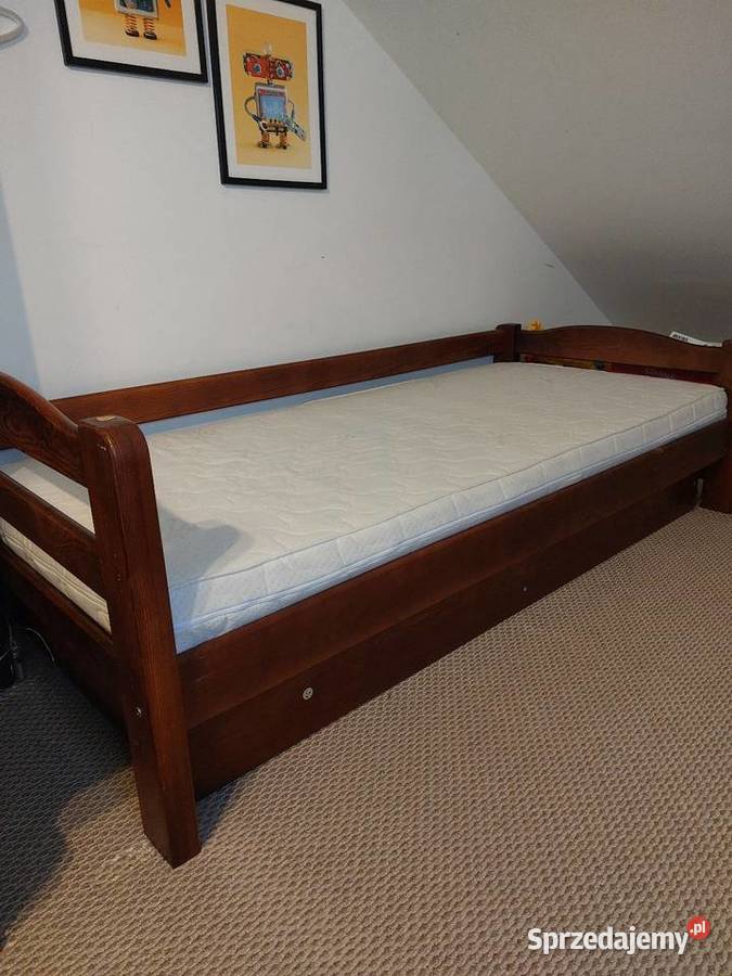 Łóżko drewniane Beltor Midi 200x90 z materacem mazowieckie Łosice