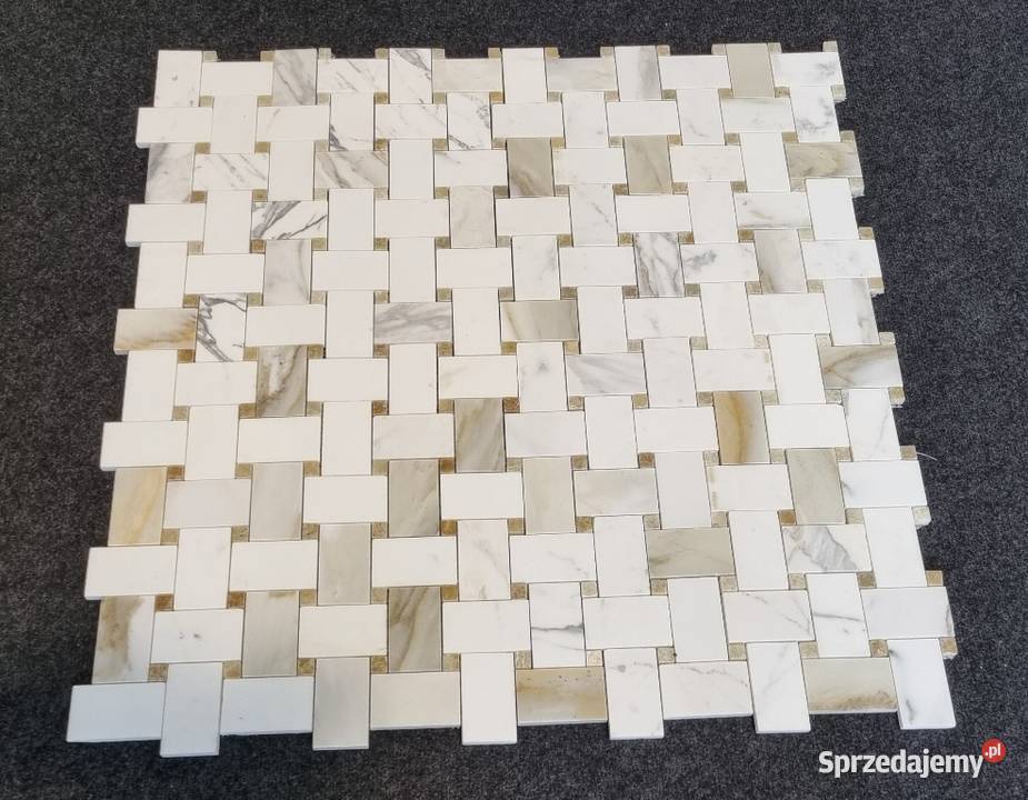 MOZAIKA MARMUR BIANCO CALACATTA ONYX BIAŁO ZŁOTA dolnośląskie Bielawa sprzedam