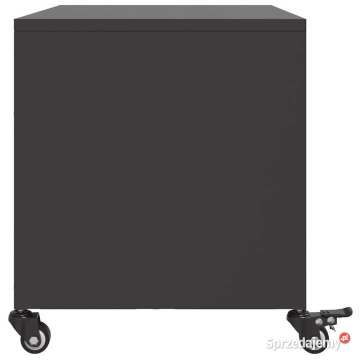 Szafka RTV czarna 68x39x435 stal WM846668 Dom i Ogród Warszawa