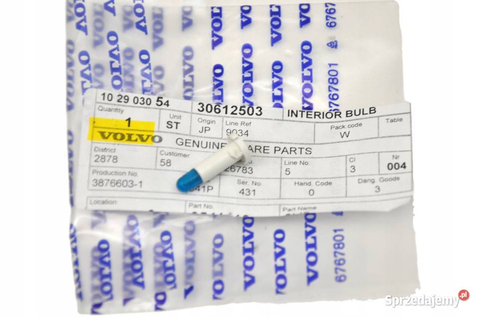 VOLVO S40 V40 zarowka podsw panelu ogrzewania OE Bielany Wrocławskie