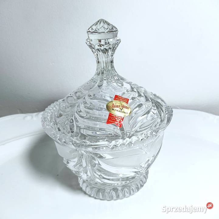 Bombonierka kryształowa Porcelana i szkło warmińsko-mazurskie Szczytno