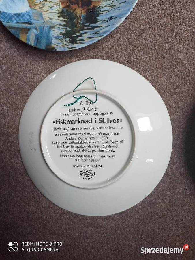 talerz z widokiem Rorstrand pomorskie Gdańsk