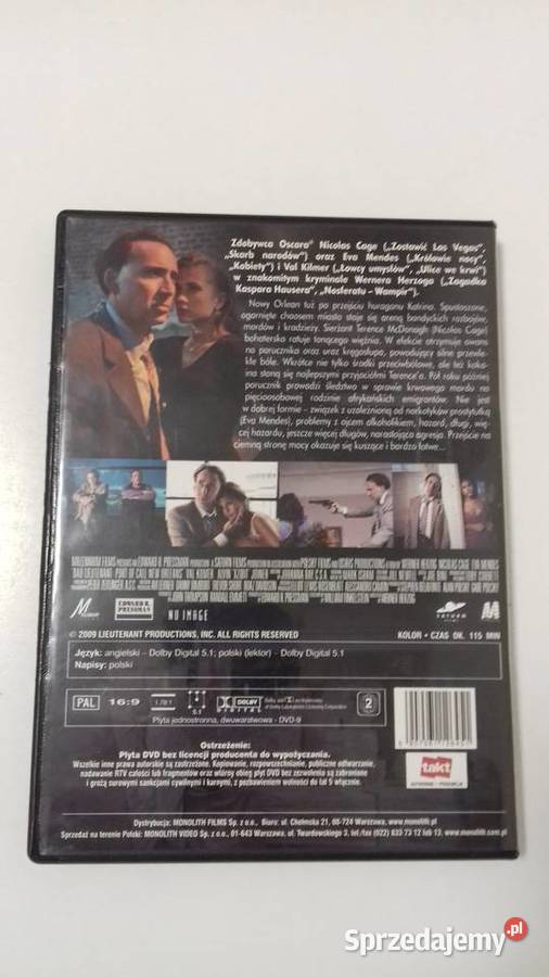 Film DVD Zły porucznik do sprzedania DVD Kultura i Rozrywka Kraków