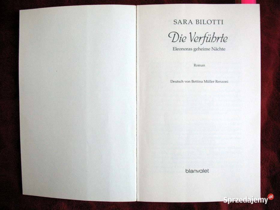 Die Verfhrte Sara Bilotti książka niemiecka Siedlce
